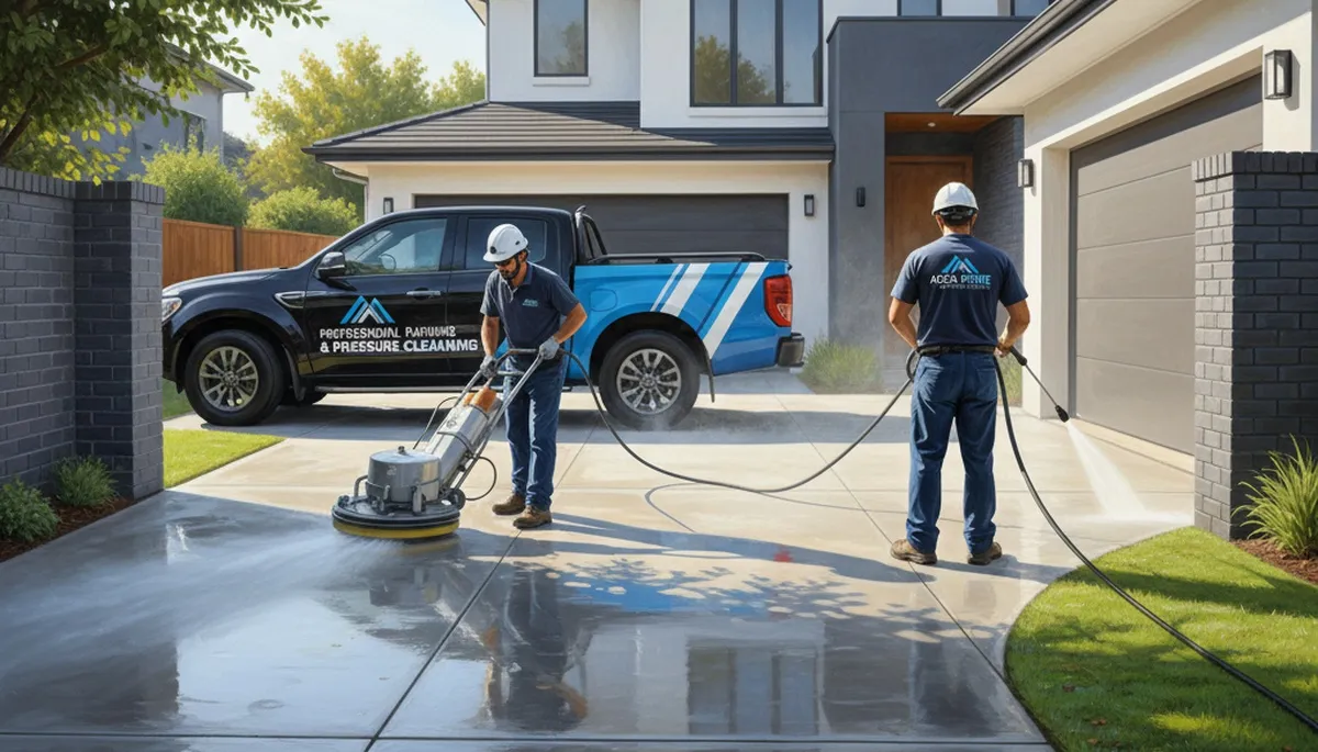 Concrete pressure cleaning in Lakeland, FL for driveways, patios, and walkways by Lakeland Paint Pros